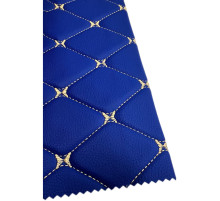 Экокожа ромб на паралоне синяя