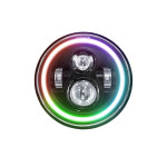 Светодиодная фара с цветным DRL габаритом и управлением со смартфона